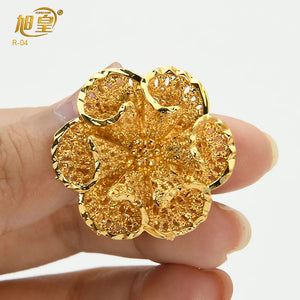 African Plated Resizable Rings For Women Dubai Arabic Wedding Anniversary Jewelr