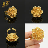African Plated Resizable Rings For Women Dubai Arabic Wedding Anniversary Jewelr