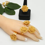 African Plated Resizable Rings For Women Dubai Arabic Wedding Anniversary Jewelr