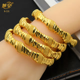 African Golden Charm Bangles Bracelet for Women