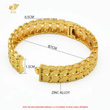 Duai Mixed Plated Bangle With Ring African Wedding Party Bracelet Jewelry