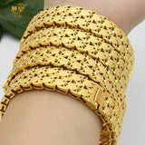 Duai Mixed Plated Bangle With Ring African Wedding Party Bracelet Jewelry