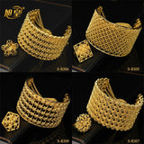Dubai 24K Plated Bangle With Ring Indian Chain Bangles