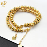 Dubai 2Pcs/lot Bead Bracelets Arabic Woman Charm Bracelet Bangles