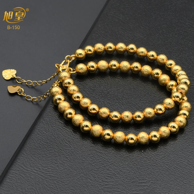Dubai 2Pcs/lot Bead Bracelets Arabic Woman Charm Bracelet Bangles