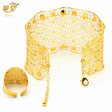 Dubai Adjustable Chain Bangle With Ring Wedding Bracelet Jewelry