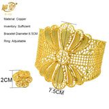 Dubai Plated Cuff Bangles Nigerian Wedding Bracelet