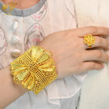 Dubai Plated Cuff Bangles Nigerian Wedding Bracelet
