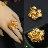 Dubai Plated Rings Nigerian Wedding Indian Ring Adjustable Finger Jewelry