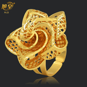 Dubai Plated Rings Nigerian Wedding Indian Ring Adjustable Finger Jewelry