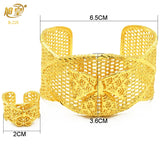 Dubai Cuff Bangles With Ring Indian Wedding Bride Bracelet