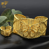 Dubai Cuff Bangles With Ring Indian Wedding Bride Bracelet