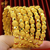 Dubai Bead Copper Bangles Bracelet Jewelry Wedding Indian Charm Plated Bangles