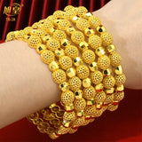 Dubai Bead Copper Bangles Bracelet Jewelry Wedding Indian Charm Plated Bangles