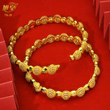 Dubai Bead Copper Bangles Bracelet Jewelry Wedding Indian Charm Plated Bangles
