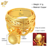Ethiopia Plated Rings Dubai Arabic Wedding Finger Rings