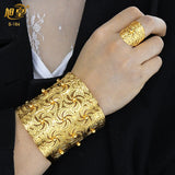 Adjustable Chain Bangle With Ring Nigerian Wedding Bridal Bracelet