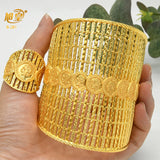 Indian Cuff Bangles With Rings For Women Nigerian Wedding Engagement Jewelry