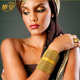 Indian Cuff Bangles With Rings For Women Nigerian Wedding Engagement Jewelry