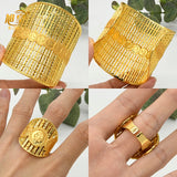 Indian Cuff Bangles With Rings For Women Nigerian Wedding Engagement Jewelry