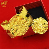 Indian Bangles With Ring Dubai Wedding Banquet Bracelet Plated Jewelry