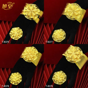 Indian Bangles With Ring Dubai Wedding Banquet Bracelet Plated Jewelry