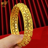 Copper Alloy Bangles Bracelet Charm Plated Jewelry Bridal Wedding Banquet