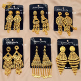 Nigerian Bridal Wedding Earrings Square Tassels African Dubai Plated Long