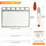 0.8mm Crystal Elastic Cord Beading Kit with Mat and Scissors