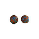 XUQIAN 100pcs Flower Printing Wood Beads for DIY Jewelry Making
