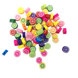 XUQIAN 100pcs Pomelo Orange Polymer Clay Beads for Jewelry Making