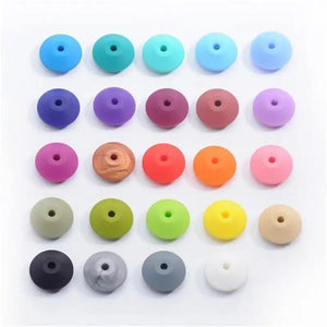XUQIAN 100pcs Silicone DIY Small Abacus Beads for Pacifier Chain B0005