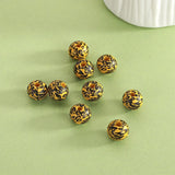 XUQIAN 10mm DIY Leopard Round Wooden Beads For Jewelry Making