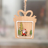 XUQIAN 10pcs Wooden Star Bell Pendant for Christmas Jewelry Gift P0004