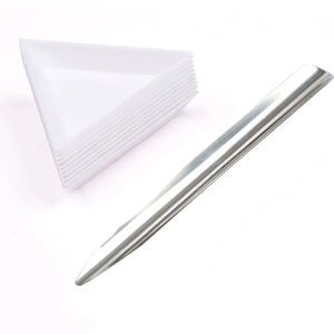 10pcs Triangle Bead Sorting Trays + 1pc Scoop Jewelry Making Tool