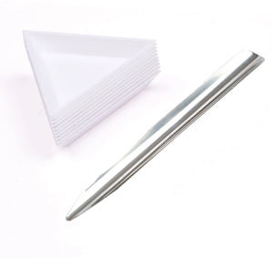 10pcs Triangle Bead Sorting Trays + 1pc Scoop Jewelry Making Tool