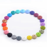 XUQIAN 12*7mm High Silicone DIY Abacus Beads for Pacifier Chain B0007