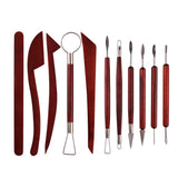12pcs Double Sided High Clay Tools for Pottery Carving