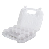 XUQIAN 12pcs Round Clear Organizer Box Jewelry Storage L0087