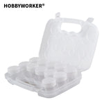 XUQIAN 12pcs Round Clear Organizer Box Jewelry Storage L0087