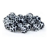 XUQIAN 15mm 30pcs Silicone Leopard Print Loose Beads B0011