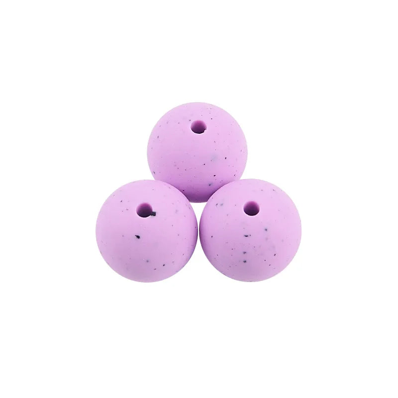 XUQIAN 15mm Hot 50pcs Teething Beads for DIY Baby Pacifier Chain