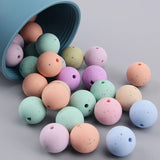 XUQIAN 15mm Hot 50pcs Teething Beads for DIY Baby Pacifier Chain