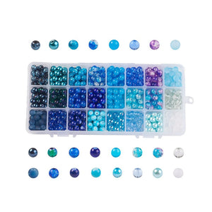 XUQIAN 16.5cm Mixed Glass Crystal Gradient Loose Bead for Vase Fillers