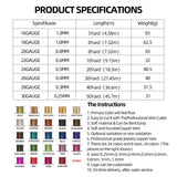 XUQIAN 16 Gauge Tarnish Resistant Beading Wire for Jewelry Craft W0023