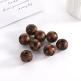 XUQIAN 16mm Loose Grid Pattern Wooden Beads Set