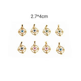 XUQIAN Enamel Zircon Heart Shaped Eye Pendant for Bracelet P0069
