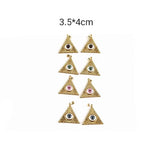 XUQIAN Enamel Zircon Heart Shaped Eye Pendant for Bracelet P0069