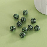 XUQIAN 100Pcs DIY Leopard Round Wooden Beads 10mm Necklace Jewelry Making B0318