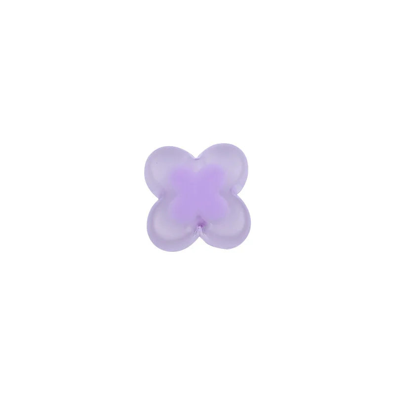 XUQIAN 16mm DIY Four-Leaf Clover Arcylic Frost Beads for Jewelry Making